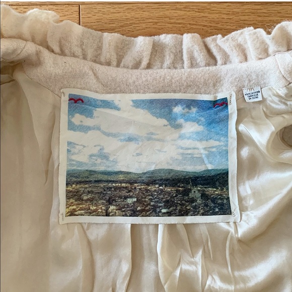 Anthropologie cream fur wool jacket - Picture 7 of 13